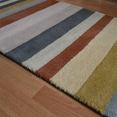 Rosita Stripe Wool Runner Rugs 140402 Harissa by Harlequin