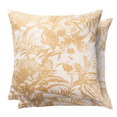 Toco Botanical Indoor Outdoor Cushion By Harlequin in Ochre Yellow