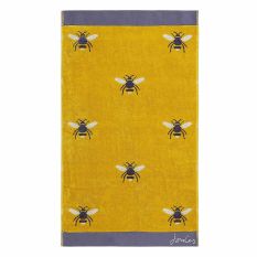 Botanical Bee Cotton Towels By Joules in Gold Yellow