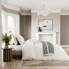 Ayda Semi Plain Bedding by Bedeck of Belfast in Chalk White