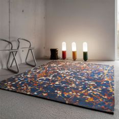 Louis De Poortere Designer Expression Rugs in 9220 Abstract Blue