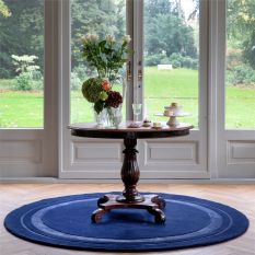 Redbrook 081808 Circle Rug by Laura Ashley in Midnight Blue