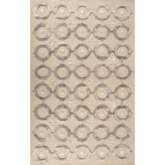 Madoka Geometric Wool Rug By William Yeoward in Cloud Grey