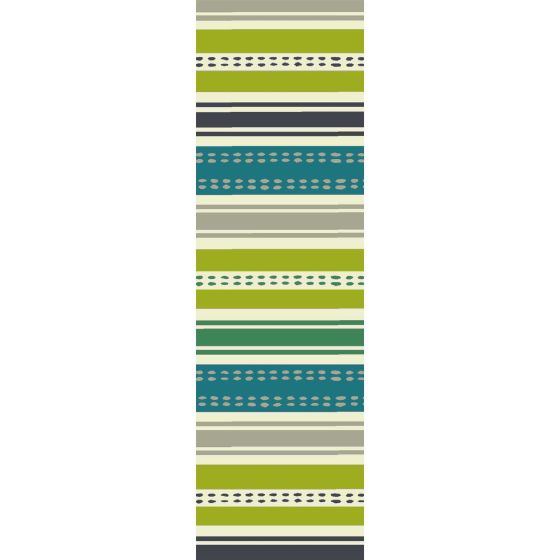 Scion Rivi Kiwi Stripe Outdoor Runner Rugs 426908 Green