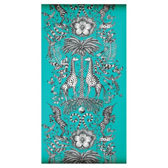 Kruger Wallpaper W0102 08 by Emma J Shipley in Teal Green