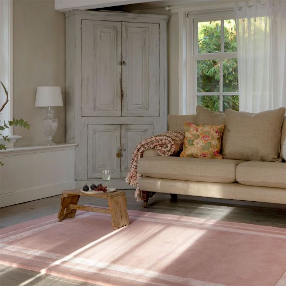 Redbrook Wool 081802 Rug by Laura Ashley in Blush Pink