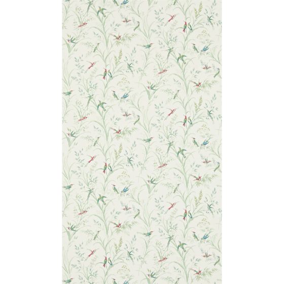 Tuileries Bird Wallpaper 214081 by Sanderson in Willow Multi