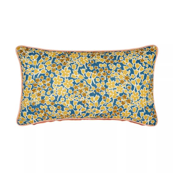 Honey Ditsy Floral Cushion by Joules in Gold Yellow