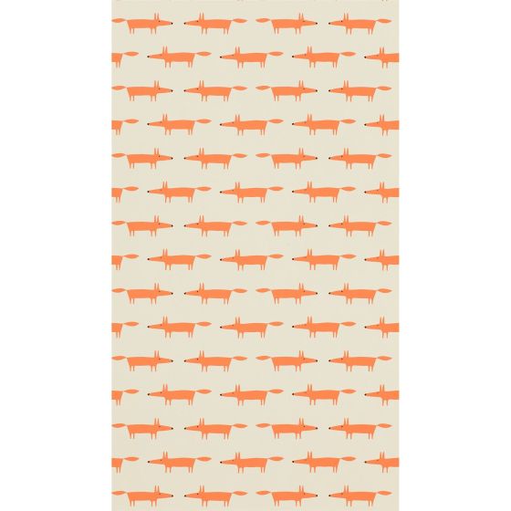 Little Fox Wallpaper 110841 by Scion in Ginger Orange