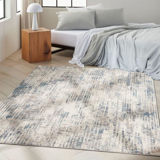 Calvin Klein Infinity Rugs CK022 IFN02 in Ivory Grey Blue