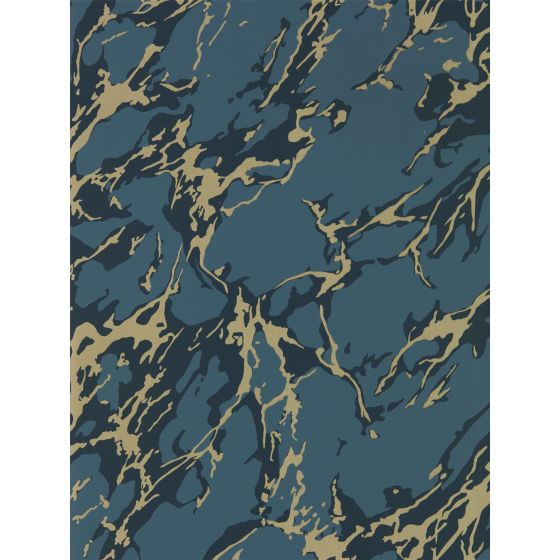 French Marble Wallpaper 313025 by Zoffany in Reign Blue