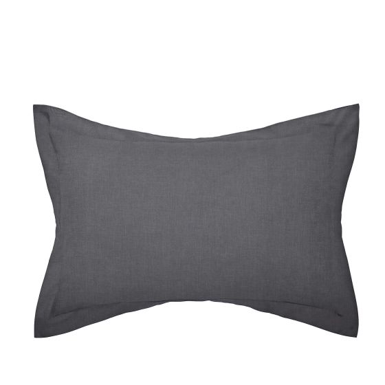 Plain Dye Oxford Pillowcase by Helena Springfield in Charcoal