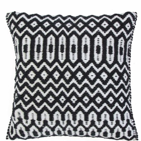 Halsey Geometric Outdoor Cushion in Black