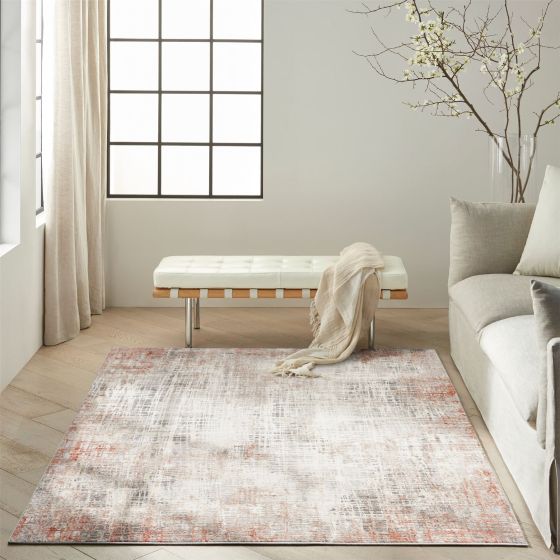 Calvin Klein Infinity Rugs CK022 IFN01 in Rust Multi