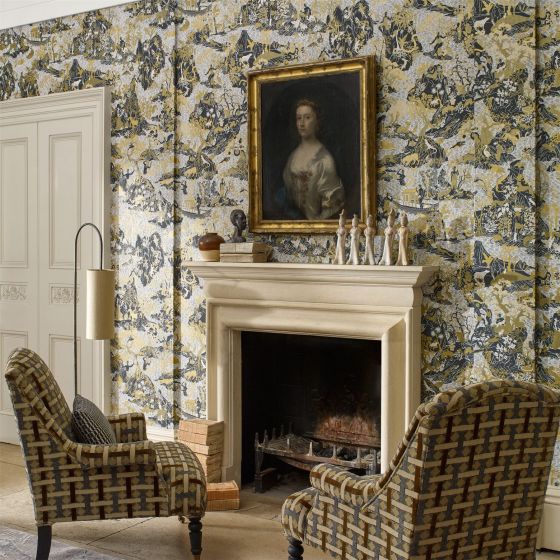 Avalonis Wallpaper Panel 313021 by Zoffany in Como Blue Koi