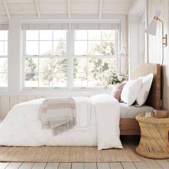 Long Island Star Bedding by Helena Springfield in White