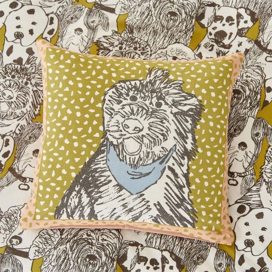 Doggy Day Care Cushion by Scion in Mustard Yellow