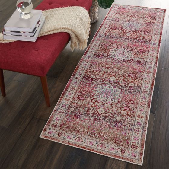 Vintage Kashan Runners VKA01 by Nourison in Red