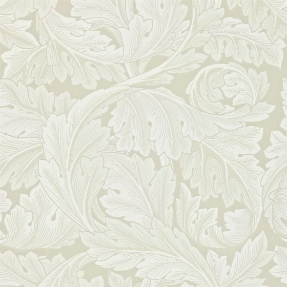 Acanthus Archive II Wallpaper 212554 by Morris & Co in Chalk White