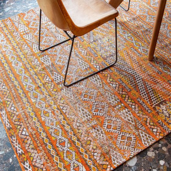 Louis De Poortere Designer Kilim Rugs in 9111 Riad Orange