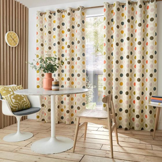 Spot Flower Eyelet Curtains By Orla Kiely in Summer Multi