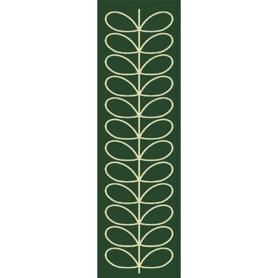 Linear Stem outdoor Runner Rugs 460507 in Jade Green by Orla Kiely