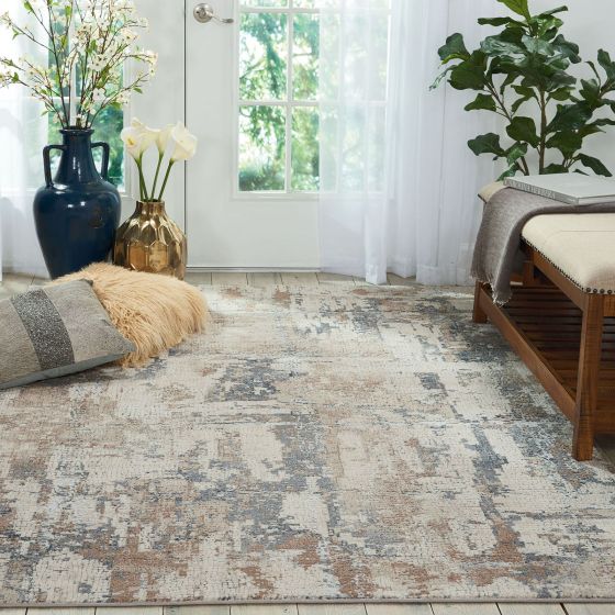 Rustic Textures Rugs RUS06 in BGEGY