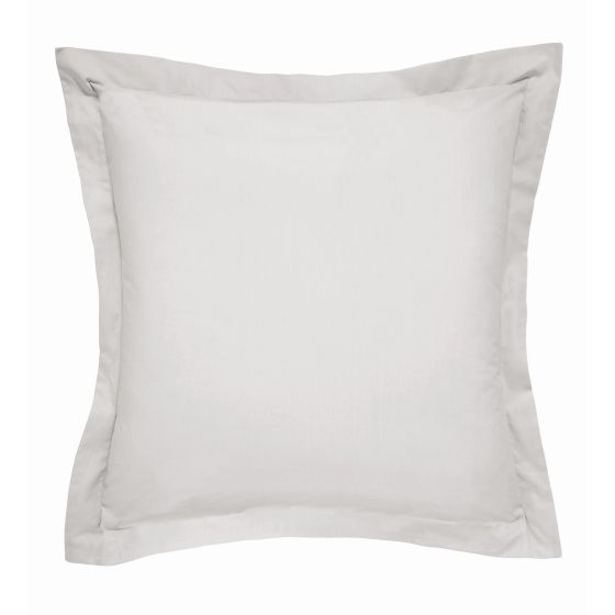 Plain Square Oxford Pillowcase By Bedeck of Belfast in Silver Grey