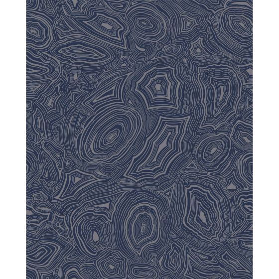 Malachite Wallpaper 17034 by Cole & Son in Royal Blue Silver