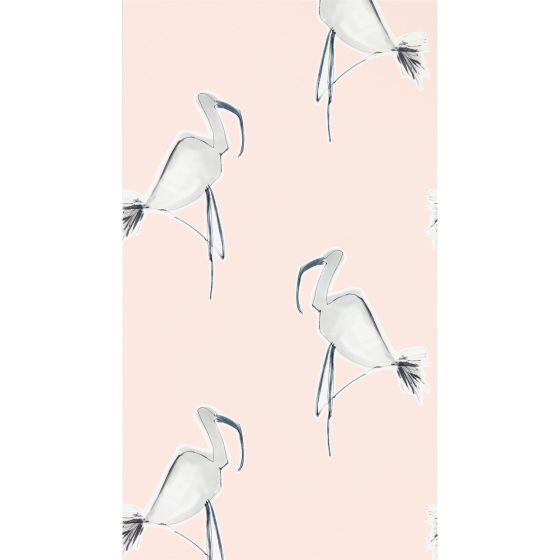 Zanzibar Flamingo Wallpaper 111999 by Scion in Blush Pink