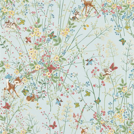 Bambi Wallpaper 217277 by Disney Home x Sanderson in Sea Salt