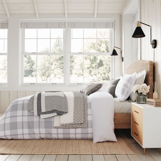 Long Island Classic Check Bedding by Helena Springfield in Grey