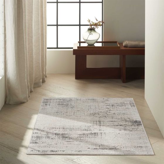 Rush Abstract Rugs CK953 by Designer Calvin Klein in Ivory Beige