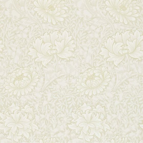 Chrsyanthemum Wallpaper 216457 by Morris & Co in Chalk White