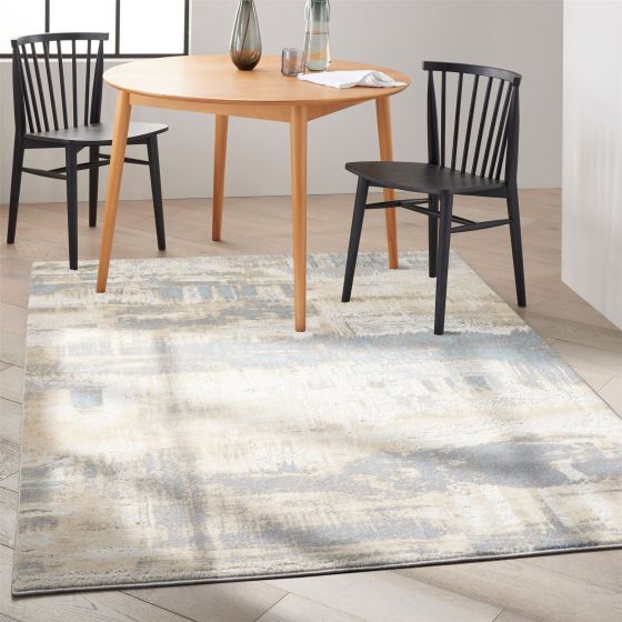 CK005 Enchanting ECH02 Rug by Calvin Klein in Ivory Seaglass