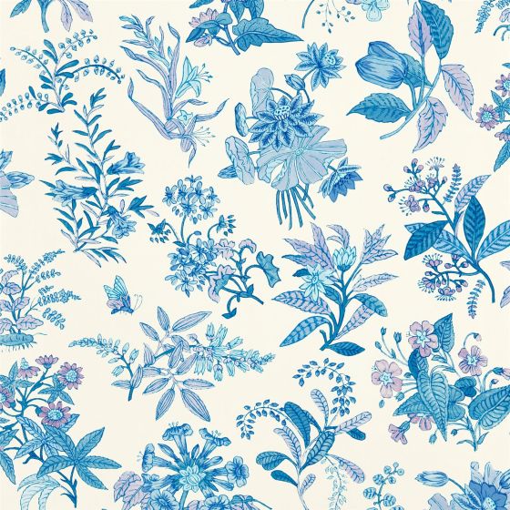 Woodland Floral Wallpaper 113059 by Harlequin X Sophie Robinson in Lapis Amethyst Pearl