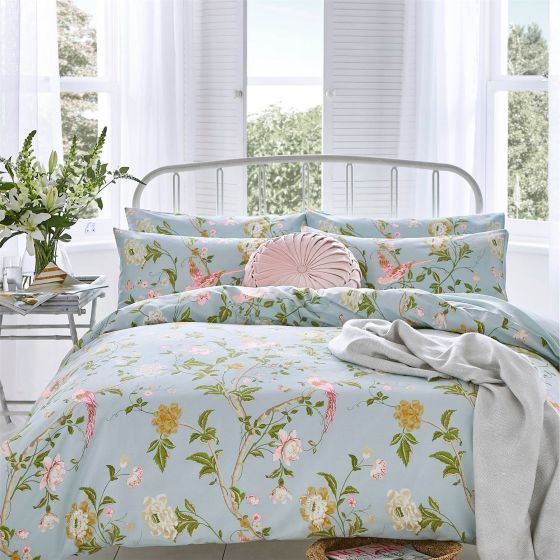 Summer Palace Bedding Set by Laura Ashley in Duckegg Blue