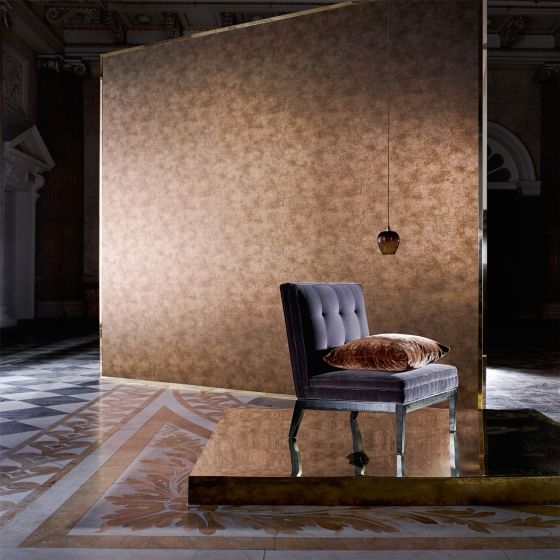 Metallo Wallpaper 312609 by Zoffany in Copper Brown