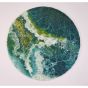 Aquazura 320 Marble Circle Bath Mat in Teal by Designer Abyss & Habidecor