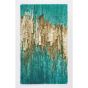 Li 800 Abstract Bath Mat in Green by Designer Abyss & Habidecor