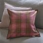 Abernethy Tartan Cushion by Designers Guild in Peony Pink