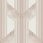 Lagom Geo Wallpaper 106763 by Graham & Brown in White Rose Gold