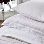 Kham Jacquard Geometric Cotton Bedding in White