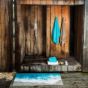 Luxury Malibu Sea Shore Bath Mat by Designer Abyss & Habidecor