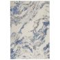 Silky Textures Rugs SLY03 by Nourison in Blue Ivory Grey