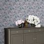 Portia Floral Wallpaper 114909 by Laura Ashley in Pale Slate Grey