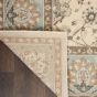 Living Treasure Hallway Runner Rugs by Nourison LI16 in Ivory Aqua