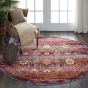 Vintage Kashan Circluar Rugs VKA03 by Nourison in Red Multi