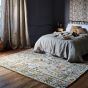 Wilhelmina Floral Rugs 127401 in Linen Mustard by William Morris