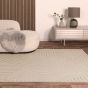 Hague Geometric Textured Wool Rugs in Sand Beige